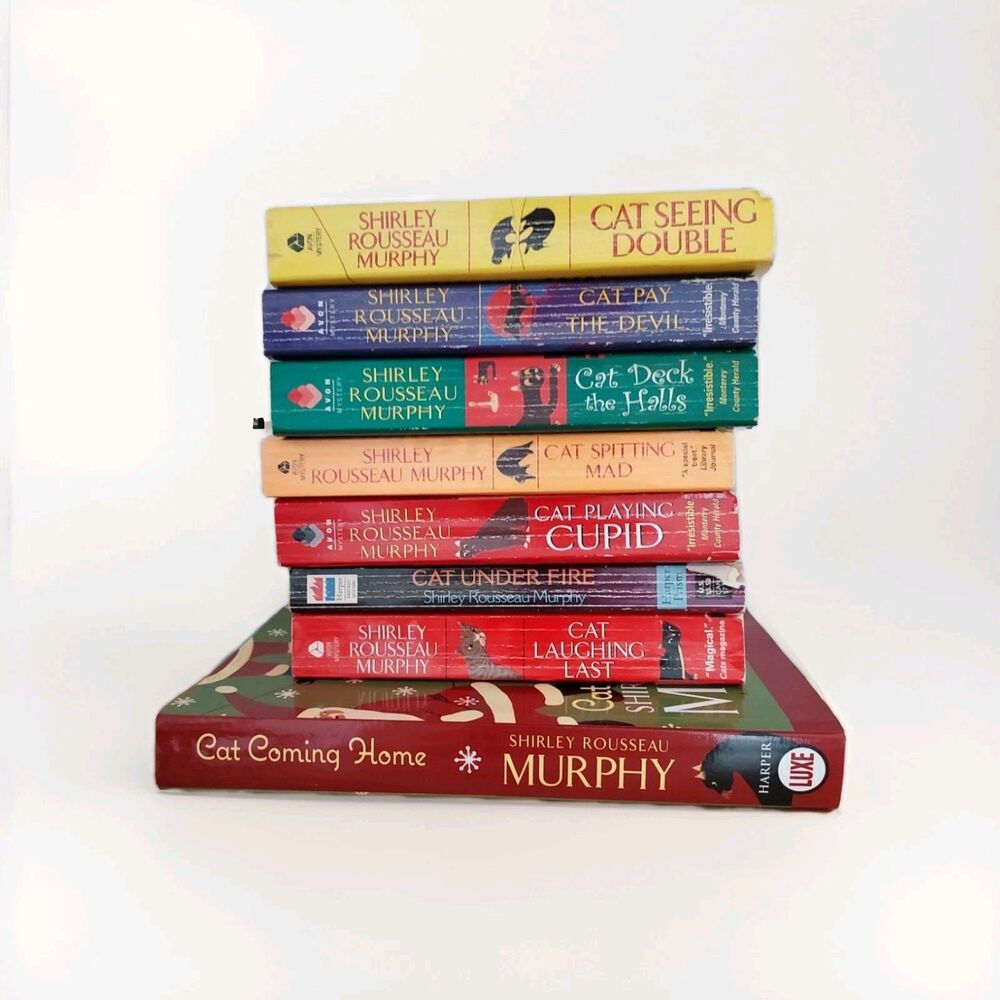 Lot of 8 Shirley Rousseau Murphy Cat Mystery Paperback Books
